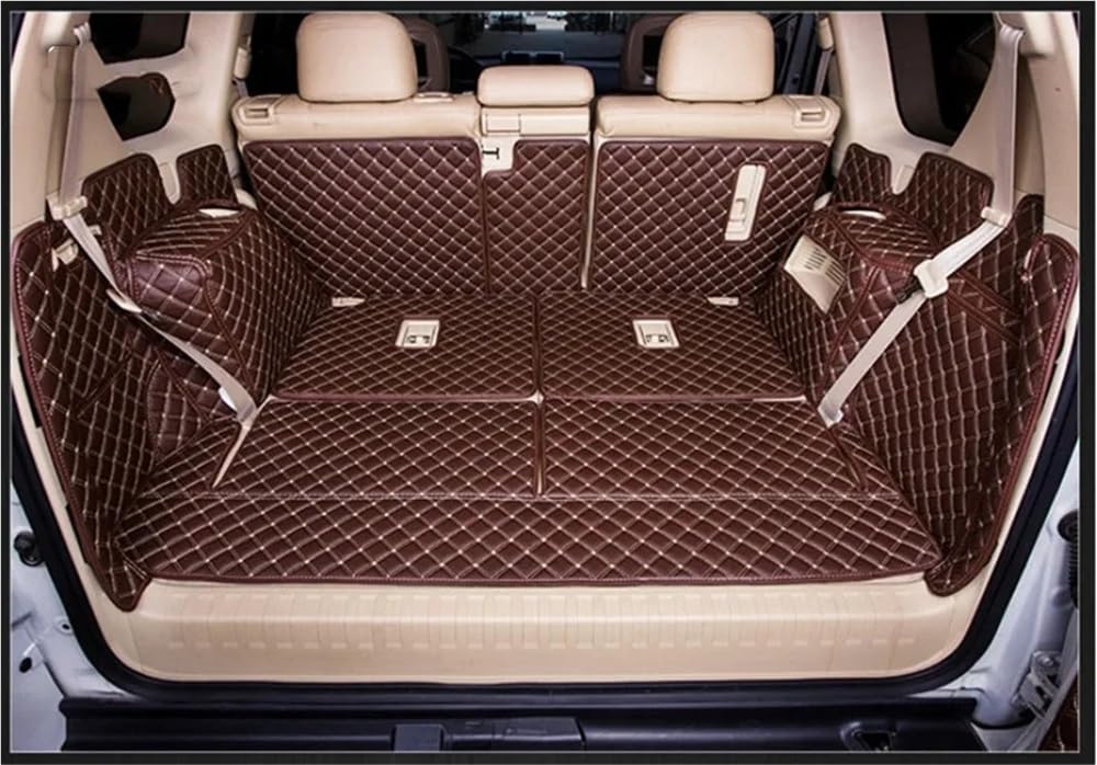 Kompatibel mit Lexus für GX 460 7 Sitze 2010-2024 Spezial-Kofferraummatten wasserdichte Cargo-Liner-Kofferraumteppichabdeckung(Coffee) von Siuku