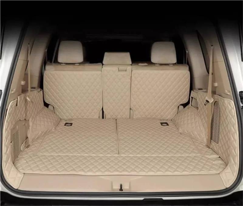 Kompatibel mit Lexus für LX 500d 7 Sitze 2022 2023 2024 Spezial-Kofferraummatten Cargo-Liner Boot Teppiche Abdeckung(Beige) von Siuku