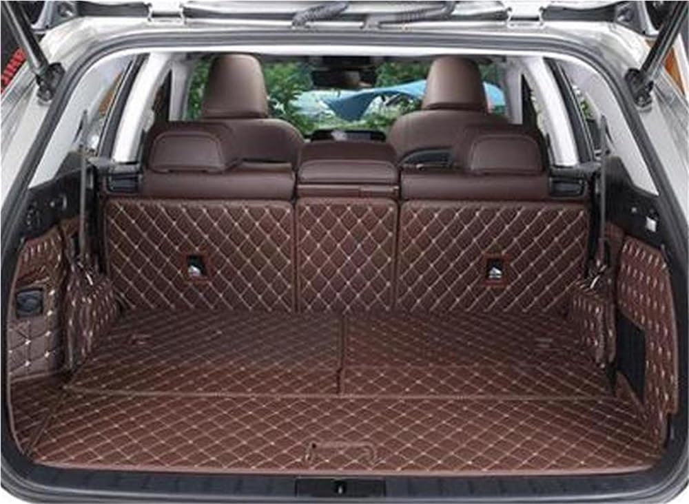 Kompatibel mit Lexus für RX 450HL 7 Sitze 2020 Spezielle Kofferraummatten wasserdichte Kofferraumteppiche Cargo Liner Matten(Coffee) von Siuku