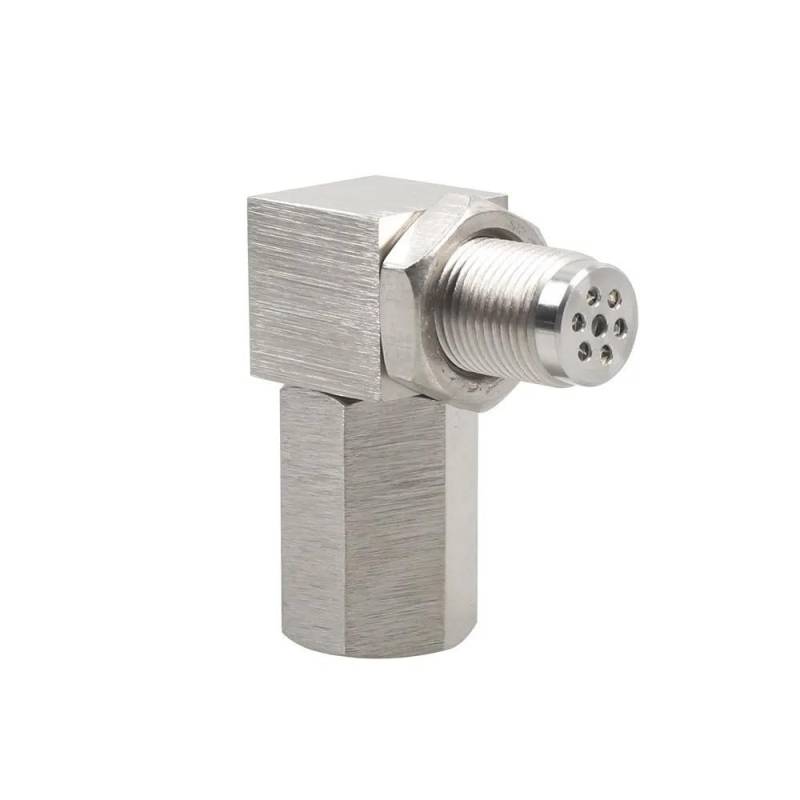 Lambdasonde Auto Universal 02 Bung Verlängerung Katalysator O2 Sauerstoff Sensor Spacer Sauerstoff Sensor Extender 90 Grad P0420 P0430 Silber von Siuku