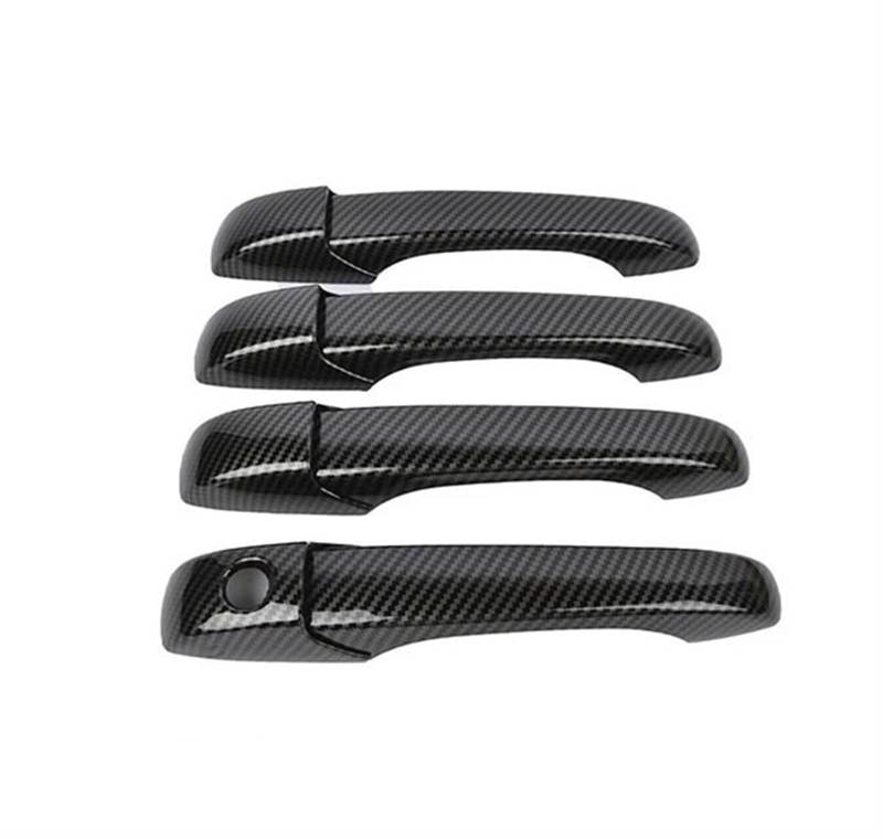 Siuku Auto Außentürgriffe Kompatibel mit Jeep für Grand für Cherokee WK2 WK 2011–2016 2017–2022 Kohlefaser-Türgriffabdeckung(4Handle 1 Kyehole) von Siuku