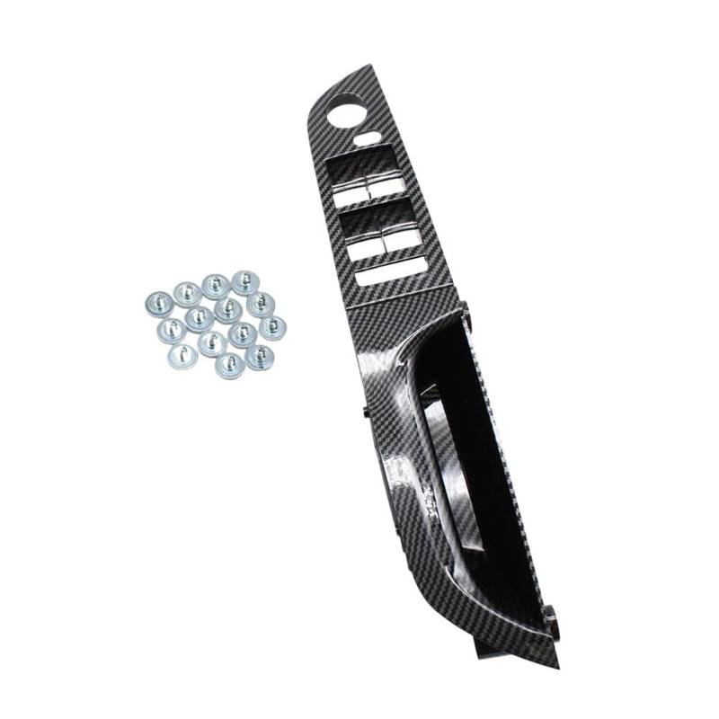 Siuku Autotür Innengriff Kompatibel mit 3er-Serie für E90 E91 316 318 320 325 328i 2004-2012 Carbon Fiber Auto Armlehne Panel Türgriff Set Innenraum(RHD Low Model Long) von Siuku