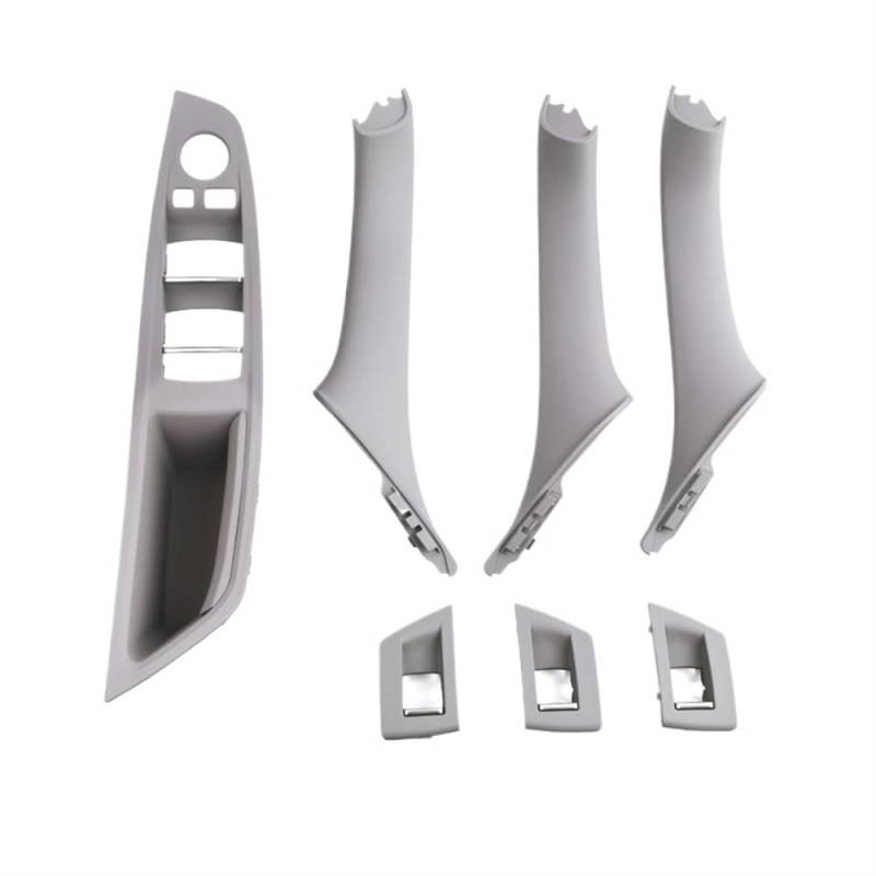 Siuku Autotür Innengriff Kompatibel mit 5er-Serie für F10 F11 F18 520i 523i 525i 528i 535i 2010–2017 Innentür-Armlehne Fensterschalter Türgriff-Set(Gray LHD 7PCS) von Siuku