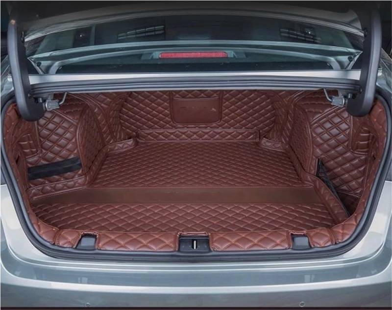 Siuku Kompatibel mit Chery für Arrizo 8 2023 2024 Kofferraummatten PU Cargo Liner Boot Teppiche Innenabdeckung(Coffee Full Set) von Siuku