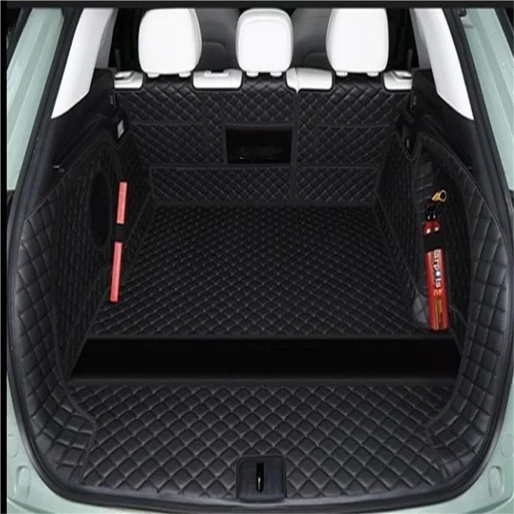 Siuku Kompatibel mit Chery für Exeed RX 2023 benutzerdefinierte Kofferraummatten PU Cargo Liner Kofferraumteppiche Autozubehör Innenraum(Black Full Cover) von Siuku