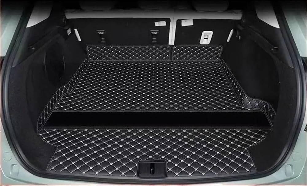 Siuku Kompatibel mit Chery für Exeed RX 2023 benutzerdefinierte Kofferraummatten PU Cargo Liner Kofferraumteppiche Autozubehör Innenraum(Main pad Black beige) von Siuku