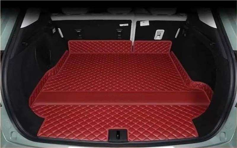 Siuku Kompatibel mit Chery für Exeed RX 2023 benutzerdefinierte Kofferraummatten PU Cargo Liner Kofferraumteppiche Autozubehör Innenraum(Main pad Red) von Siuku