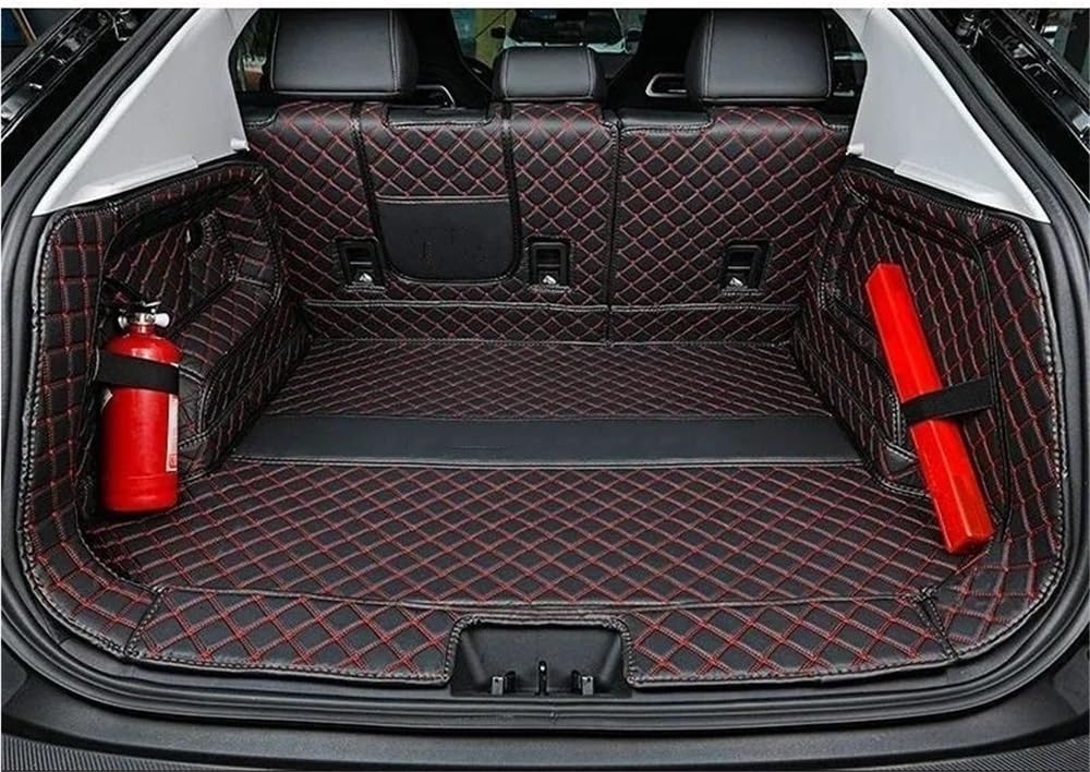 Siuku Kompatibel mit Chery für OMODA C5 2022 2023 Kofferraummatten Schutzpolster Aufbewahrungstaschen Cargo-Liner Autoinnenraum(Black red) von Siuku