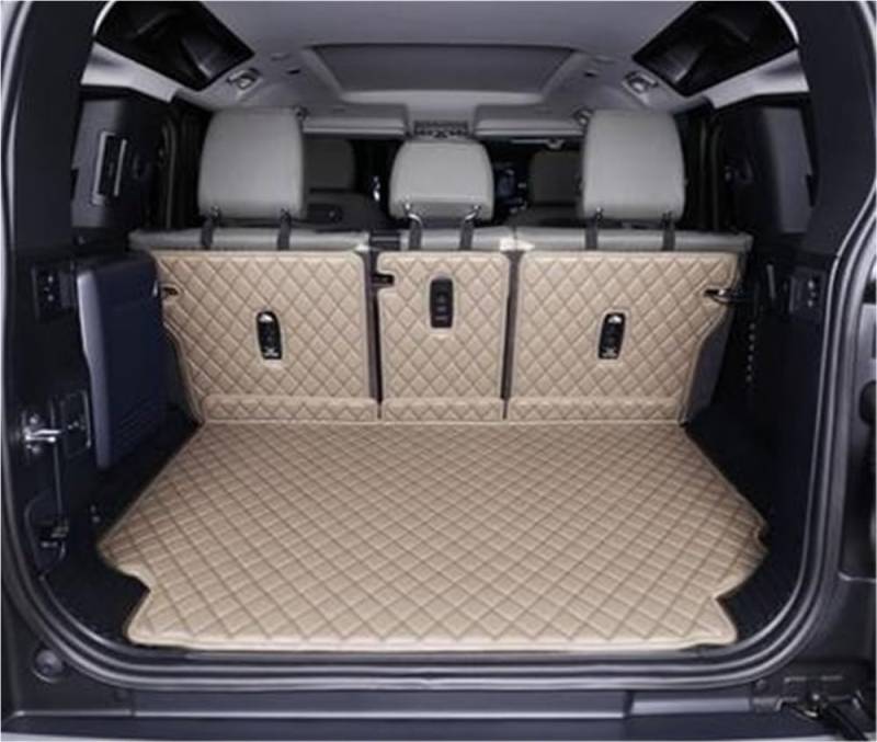 Siuku Kompatibel mit Land für Rover für Defender 110 2020 2021 2022 Spezielle Kofferraummatten wasserdichte Kofferraumteppiche Cargo Liner Mat(Beige) von Siuku