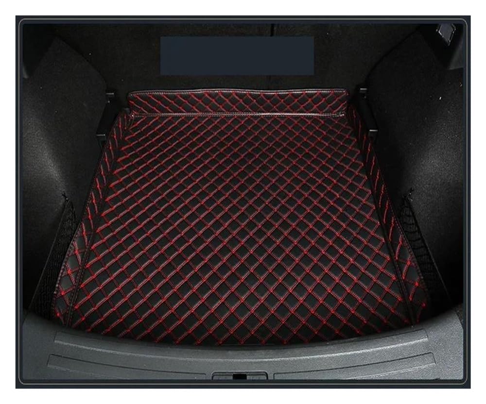 Siuku Kompatibel mit MG für ZS 2019 2020 2021 PU Kofferraummatte Cargo-Liner Kofferraumteppich Innenzubehör Abdeckungen(Black Red 1pcs) von Siuku