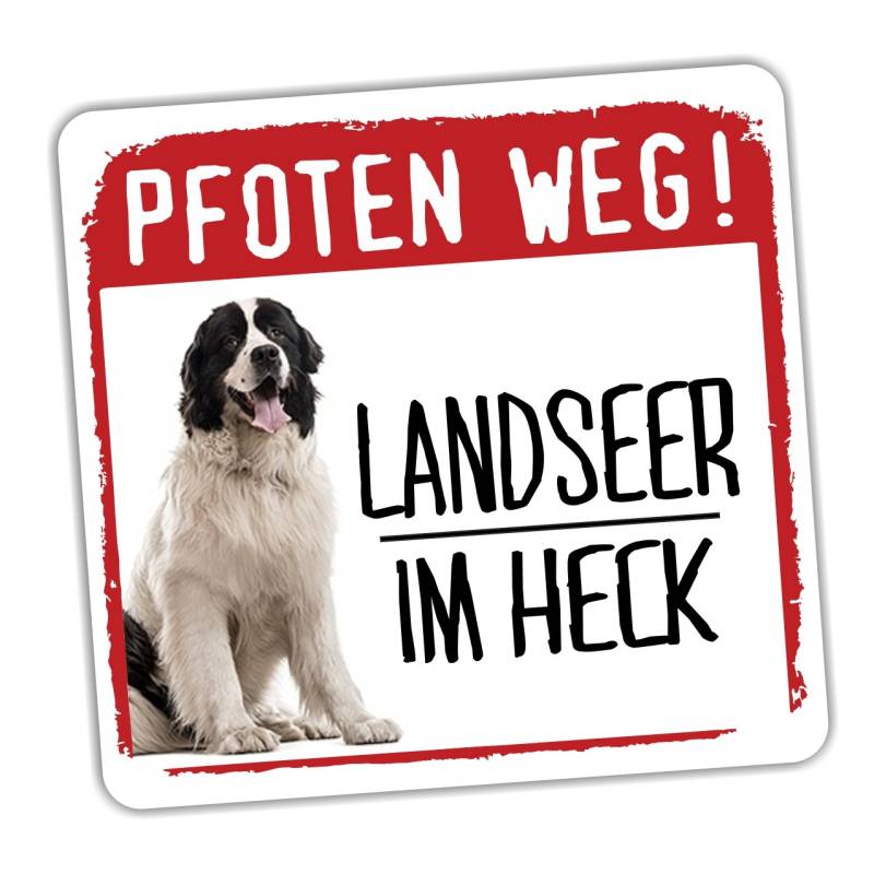 siviwonder Landseer Sticker Pfoten Weg Kleiner Auto Aufkleber Hundeaufkleber REFLEKTIEREND Reflective von siviwonder