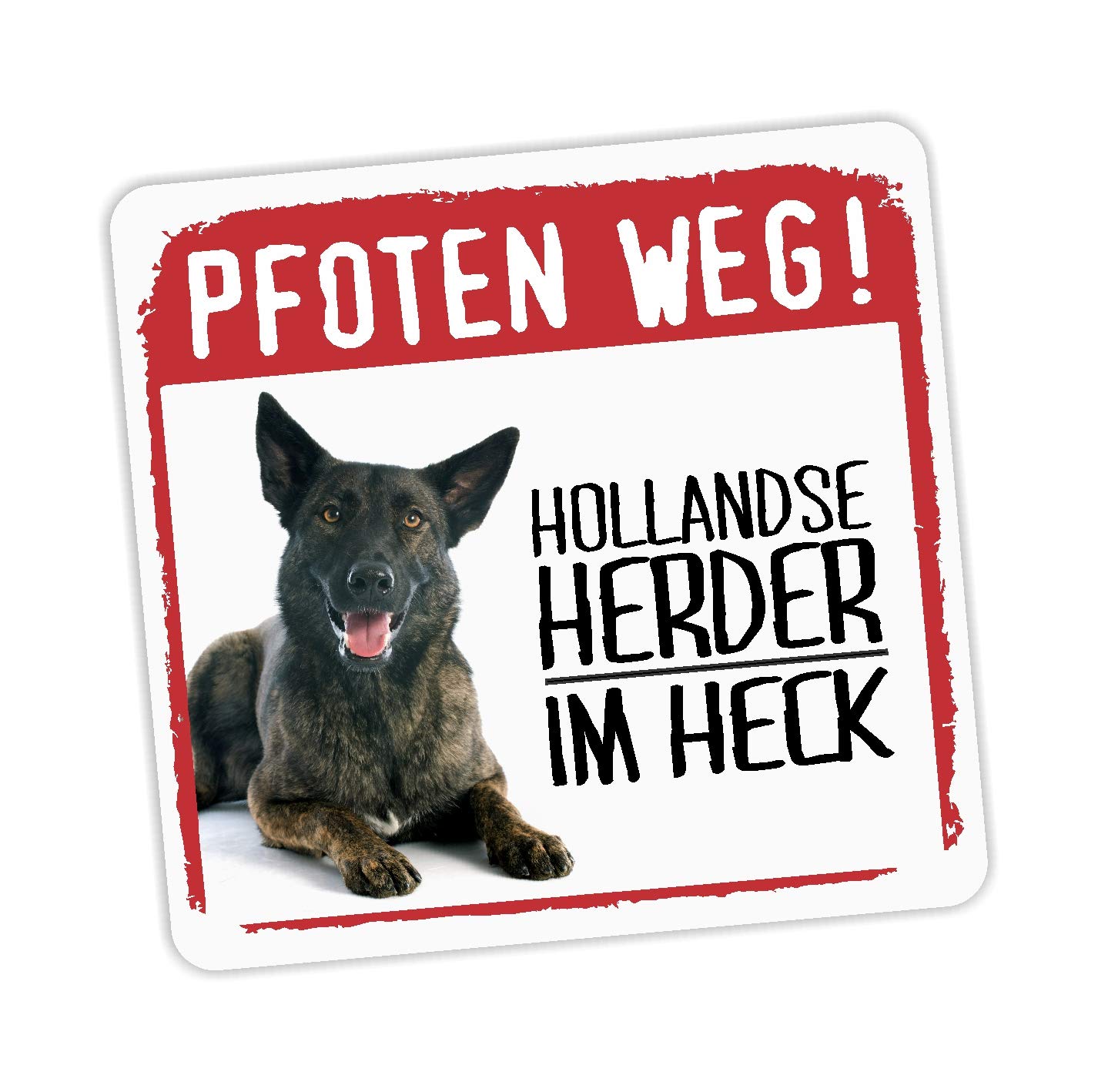 siviwonder Hollandse Herder Aufkleber Pfoten Weg Hundeaufkleber Folie Hund von siviwonder