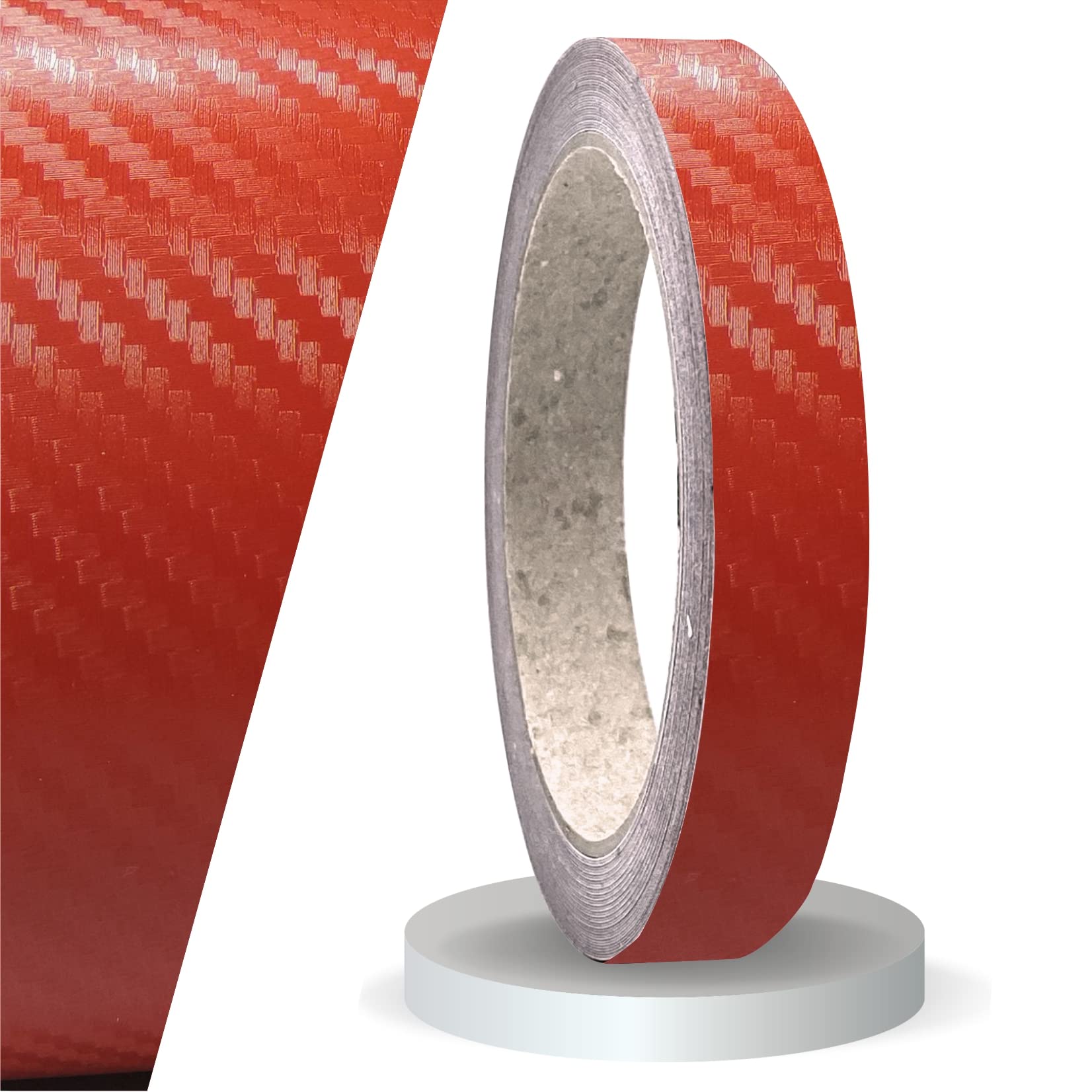 siviwonder Zierstreifen rot Carbon in 15 mm Breite und 10 m Länge Folie für Auto Aufkleber Boot Jetski Modellbau Klebeband Dekorstreifen Seitenstreifen Klebestreifen DIY Basteln selbstklebend von siviwonder