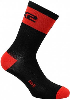 Sixs Logo, Socken Unisex - Schwarz/Rot - 36/39 von Sixs