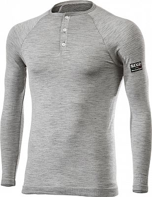 Sixs Serafino Merino, Funktionsshirt langärmelig Unisex - Hellgrau - S/M von Sixs