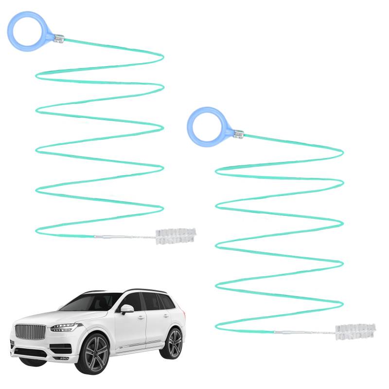 2 Stk 300cm Flexible Auto Schiebedach Reinigungsbürste für Rohre mit Schmalem Abflussloch, Multifunktionale Abflussreiniger Werkzeug Extra Lang, Kühlschrank Abflussbürste für Auto Kraftstofftank von Siyurongg