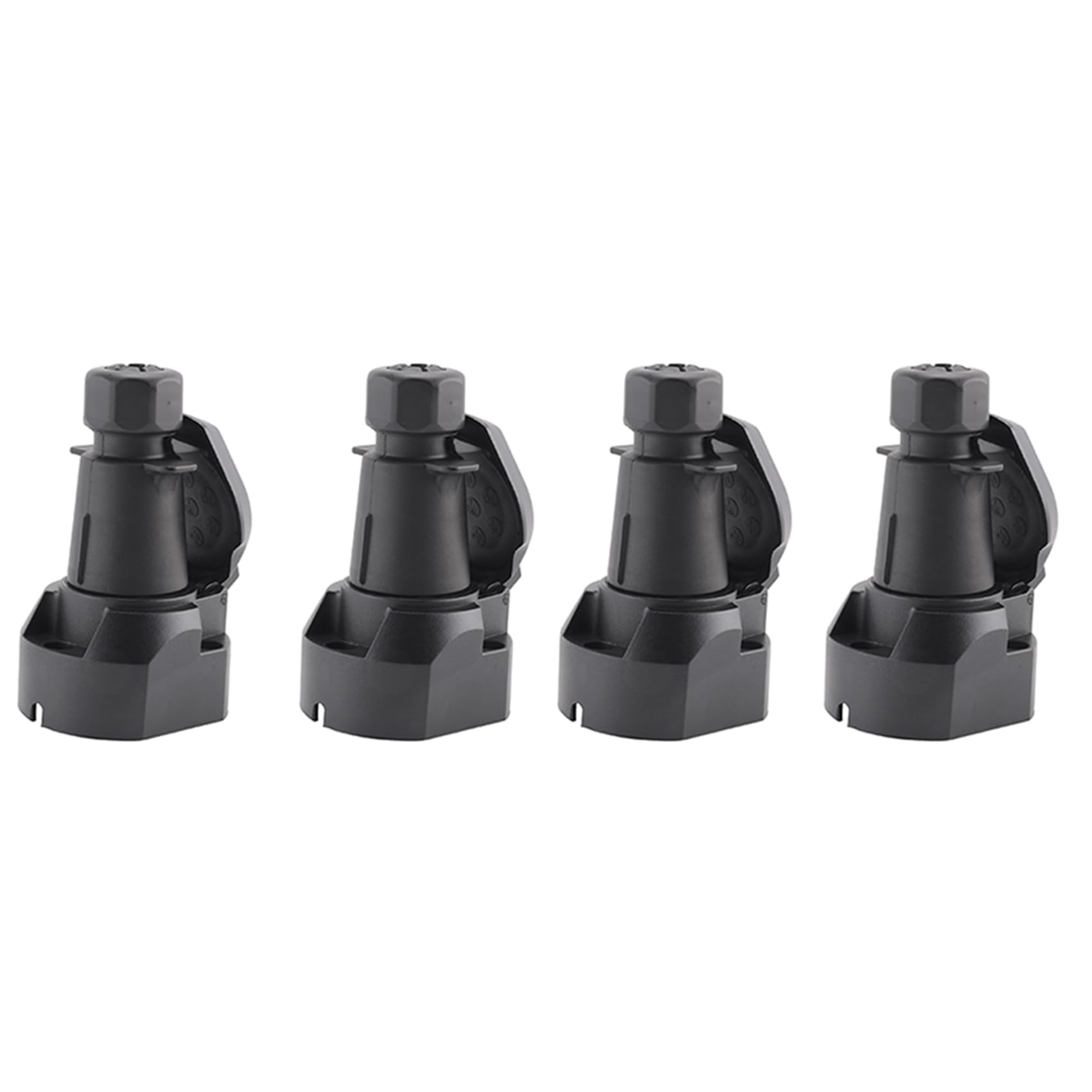 Sizoriruk 4X 7 Polig EuropäIsche AnhäNgersteckdose + Stecker Adapter für AnhäNger Kupplung für Auto, Wohnmobil, Lastwagen, Boot, Wohnwagen, ÜBertragungs Signal Adapter, 12 V von Sizoriruk