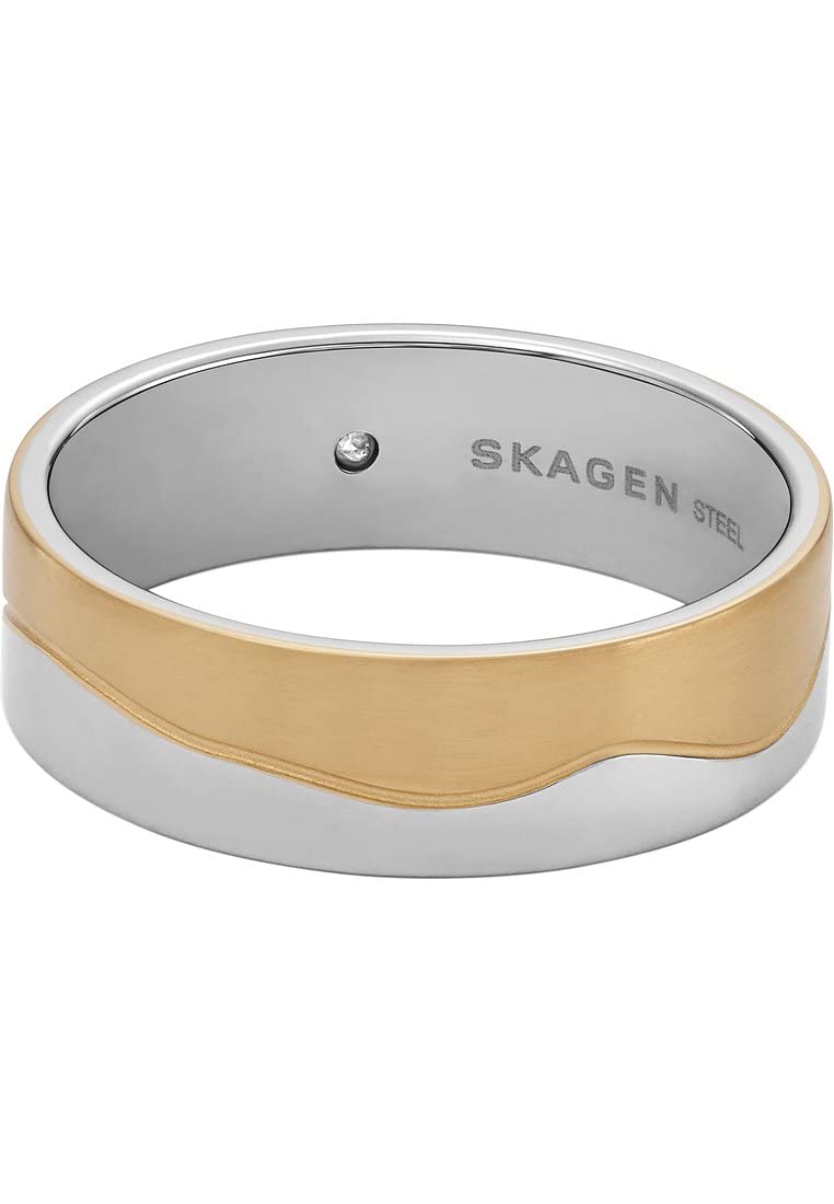 Skagen SKJ1685998503 Damen Ring KARIANA Edelstahl Bicolor Gold 15,9 mm Größe 50 von Skagen