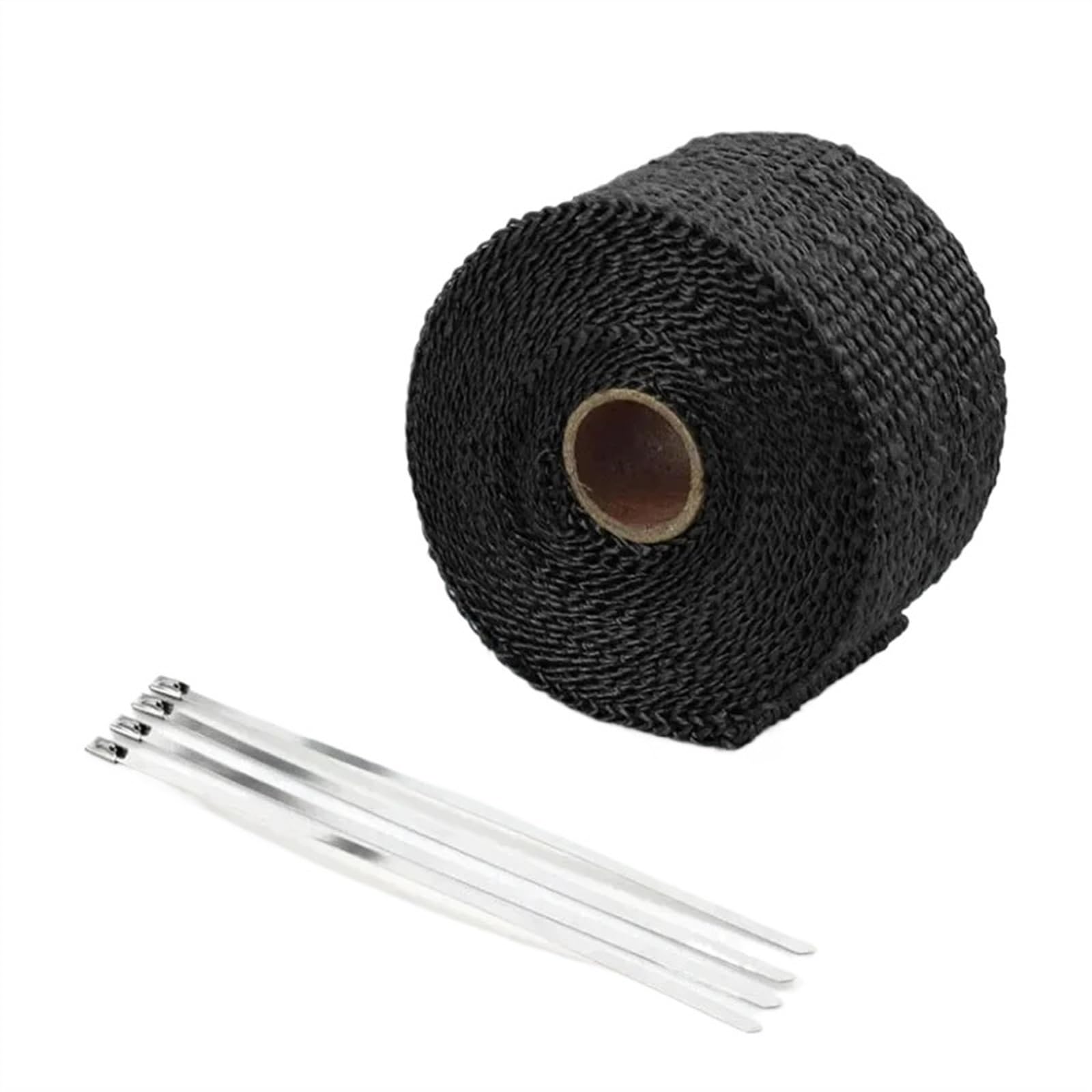 Skday Motorradauspuff-Verband für Auspuffrohre, Thermo-Isolierband für thermische Wicklung, Rolle für Auspuffrohr 50 mm x 5 m (Farbe: Schwarz) von Skday