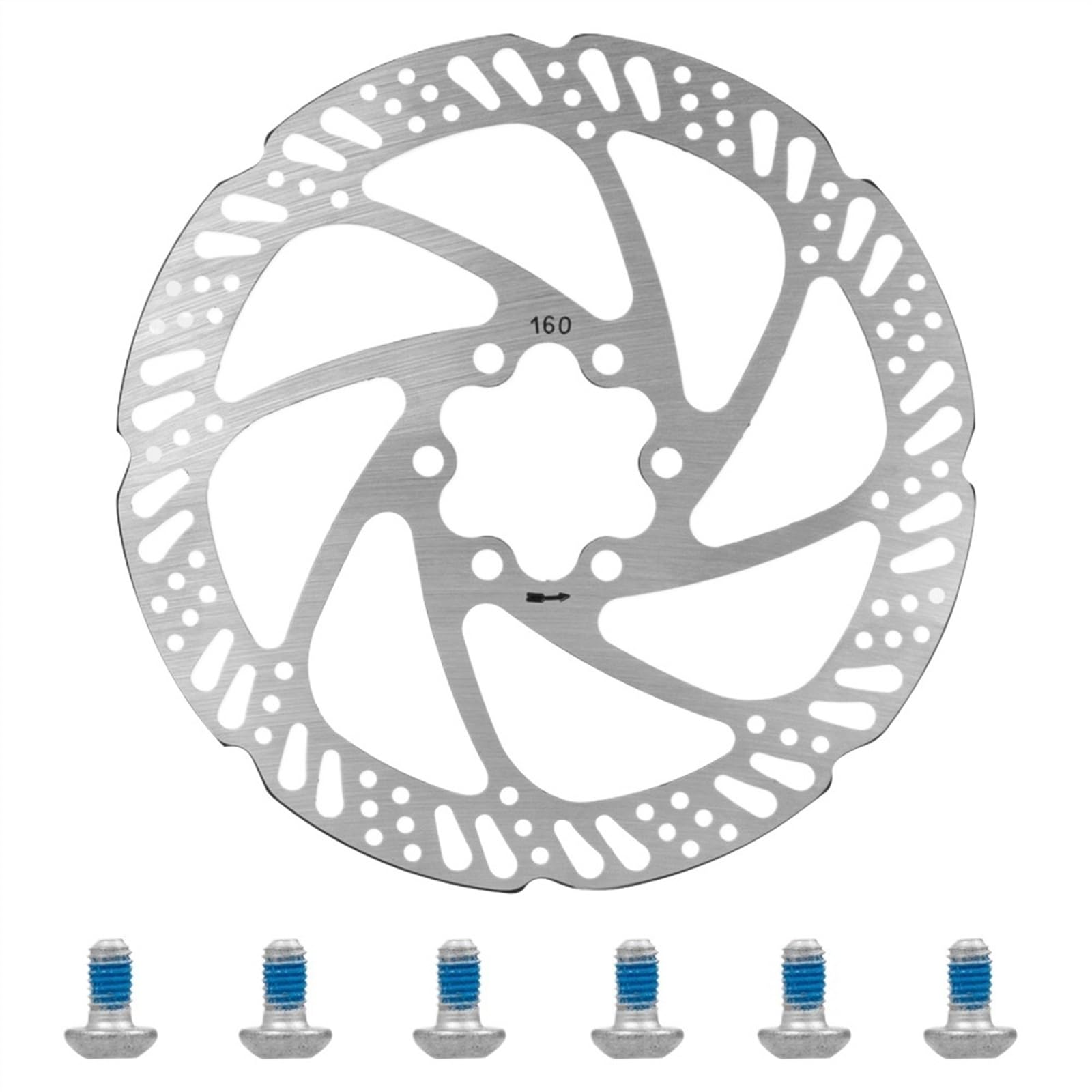 Stahl-Fahrrad-Rotoren, Fahrrad-Scheibenbremsrotor, 2 Stück, 160 mm, Scheibenbremsrotor, Edelstahl, E-Scooter hydraulische Bremse für 27,9 cm Elektro-Scooter-Bremsscheibe mit Schrauben von Skday