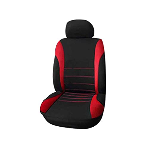 AutositzbezüGe Pu Leder,Auto-Sitzbezug Autositzabdeckung passt am meisten Autowagen SUV oder Van atmungsaktiver Autokissenschutz-Polyester-Tuch Universal Innenzubehör(1 seat red) von Skdvy