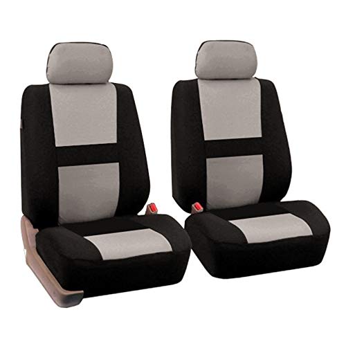 AutositzbezüGe Pu Leder,Auto-Sitzbezug Inneneinrichtungen 4 Teile / 9 stücke Stoff Auto Sitzbezug Universal Autozubehör Auto Sitzbezug Set for Autositzschutz(2seat Grey -A) von Skdvy