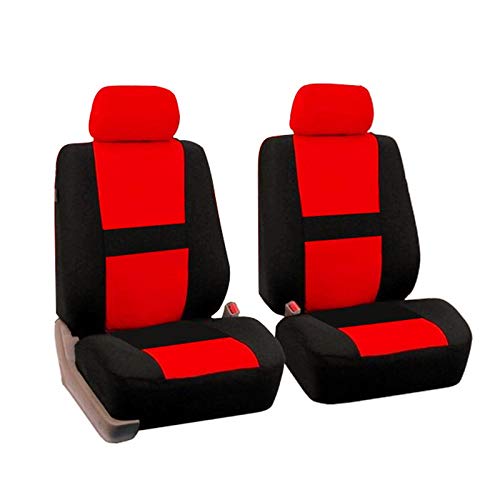 AutositzbezüGe Pu Leder,Auto-Sitzbezug Inneneinrichtungen 4 Teile / 9 stücke Stoff Auto Sitzbezug Universal Autozubehör Auto Sitzbezug Set for Autositzschutz(2seat red -A) von Skdvy