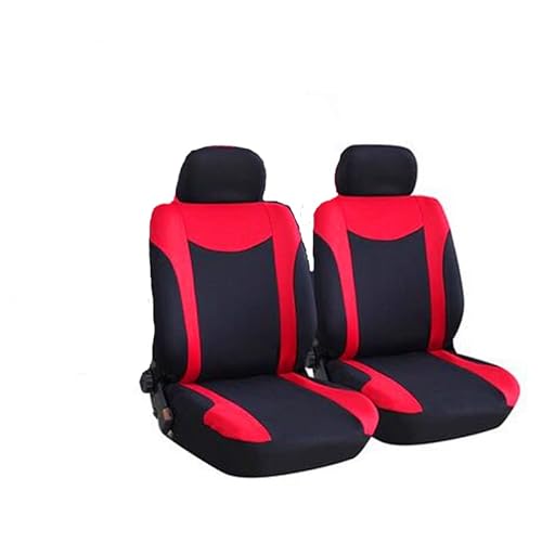 AutositzbezüGe Pu Leder,Auto-Sitzbezug Inneneinrichtungen 4 Teile / 9 stücke Stoff Auto Sitzbezug Universal Autozubehör Auto Sitzbezug Set for Autositzschutz(2seat red -D) von Skdvy