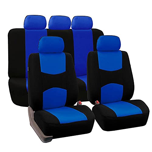 Skdvy AutositzbezüGe Pu Leder,Auto-Sitzbezug Autositzabdeckungen Full Set Automobile Schutzabdeckung Fahrzeug Universalzubehör(Blue) von Skdvy