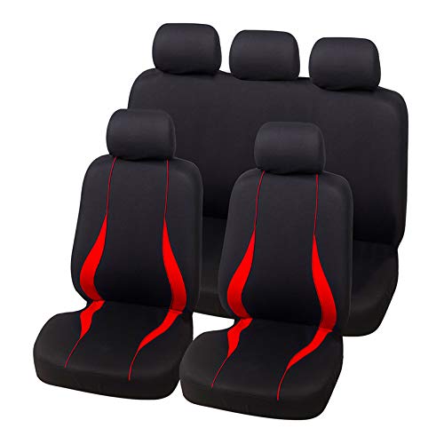 Skdvy AutositzbezüGe Pu Leder,Auto-Sitzbezug Universal Autositzabdeckungen Auto Protect Covers Automotive Sitzbezüge for Kalina Grantar Lada Priora Renault Logan(Peach Blossom) von Skdvy