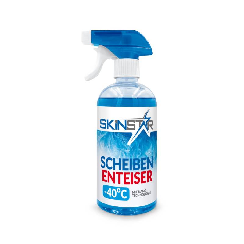 SkinStar Scheibenenteiser bis -40°C | Enteisungsspray für Windschutzscheiben | Kratzfreie Auto-Enteisung | Klare Sicht | mit Nano-Technologie (Spray, 500ml) von SkinStar