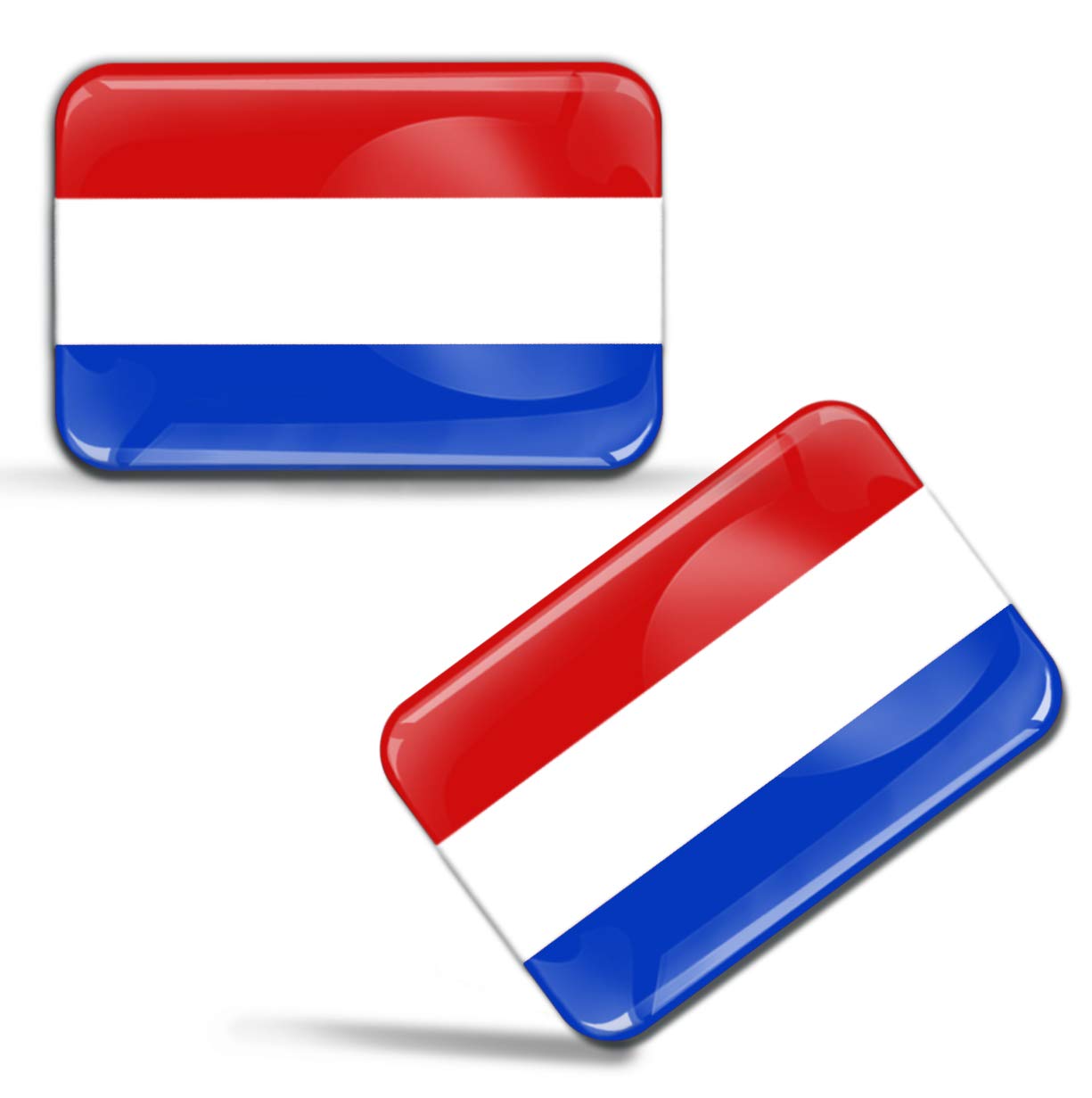 Biomar Labs® 2 x Aufkleber 3D Gel Silikon Stickers Holland Niederlande The Netherlands Niederländische Flagge Fahne Flag Auto Motorrad Fahrrad Fenster Tür PC Handy Tablet Laptop F 38 von Biomar Labs