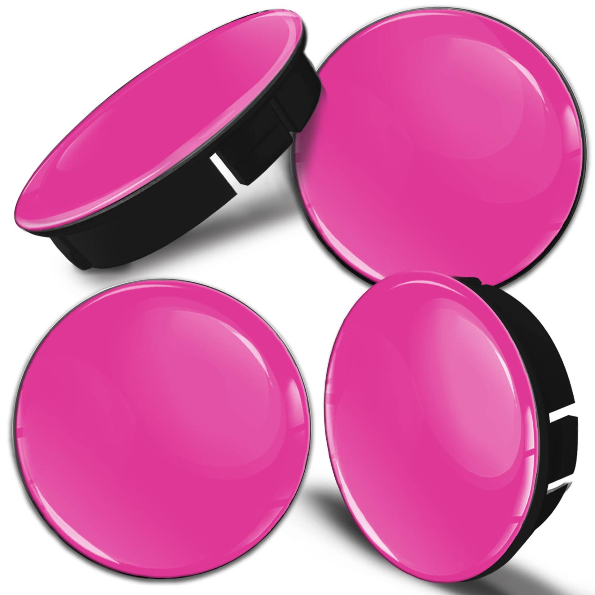 Biomar Labs® 4 x 60mm Silikon Nabenkappen Kappen Pink Zyklamen Felgendeckel Radkappen Radnabendeckel Nabendeckel Auto Tuning C 9 von Biomar Labs