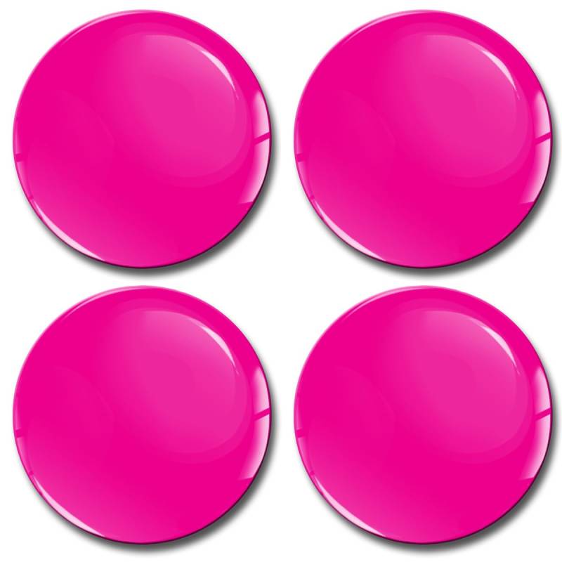 SkinoEu Aufkleber Autoaufkleber für Radkappen Nabenkappen Nabendeckel Radnabendeckel Rad-Aufkleber 55mm Neon Pink Rosa A 955 von SkinoEu