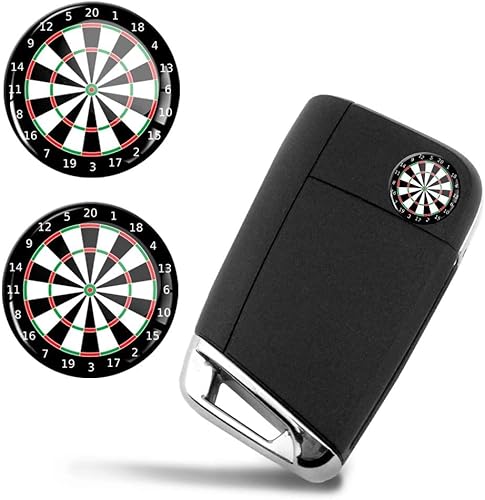 SkinoEu® 2 x Ø14mm Dart Darts Dartscheibe Schlüssel Emblem Aufkleber Stickers Für Fernbedienung Auto Moto Logo Key Badge Tuning KS 147 von SkinoEu