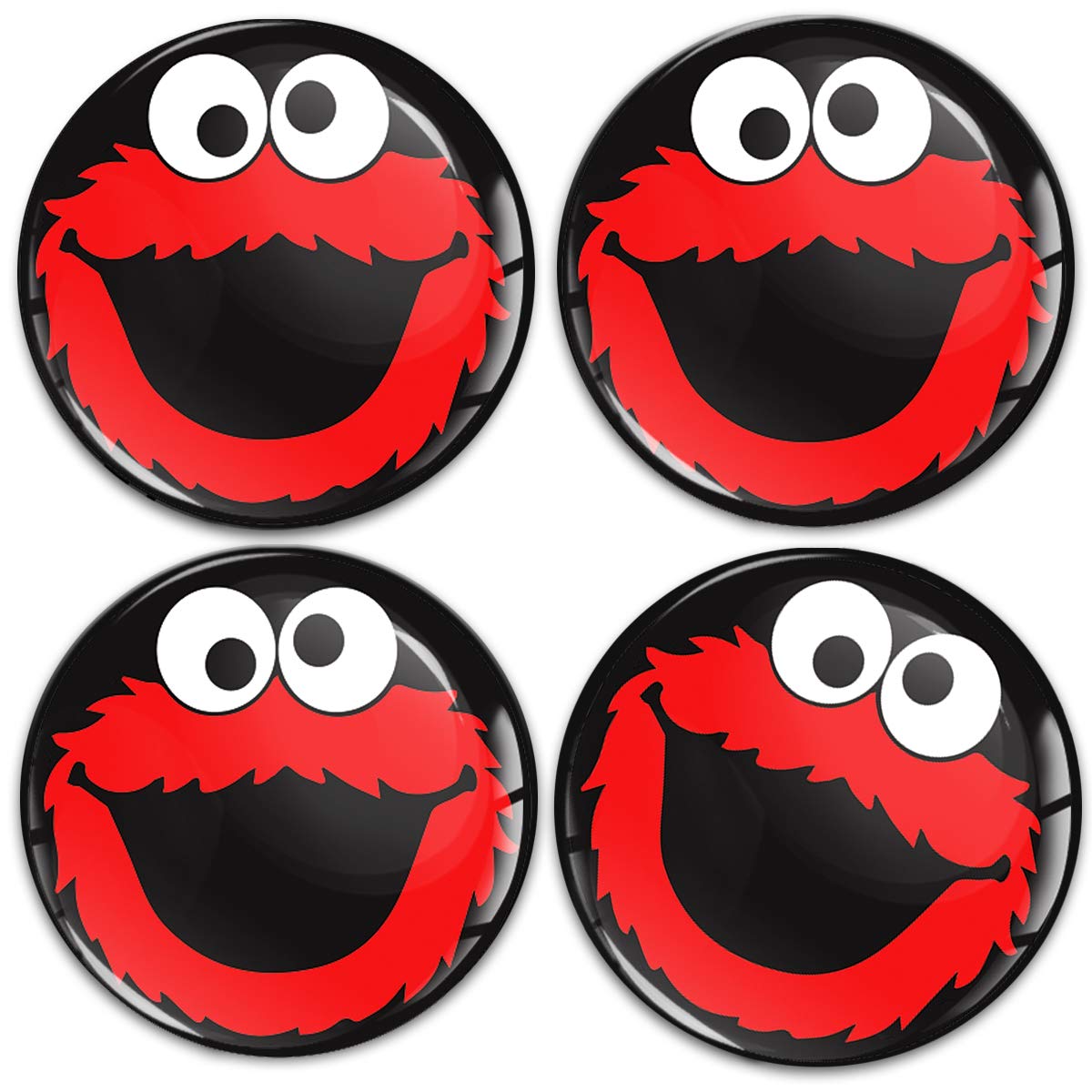 SkinoEu Aufkleber Autoaufkleber für Radkappen Nabenkappen Nabendeckel Radnabendeckel Rad-Aufkleber 55mm Schwarz Rot Cookie Monster A 5955 von Skino
