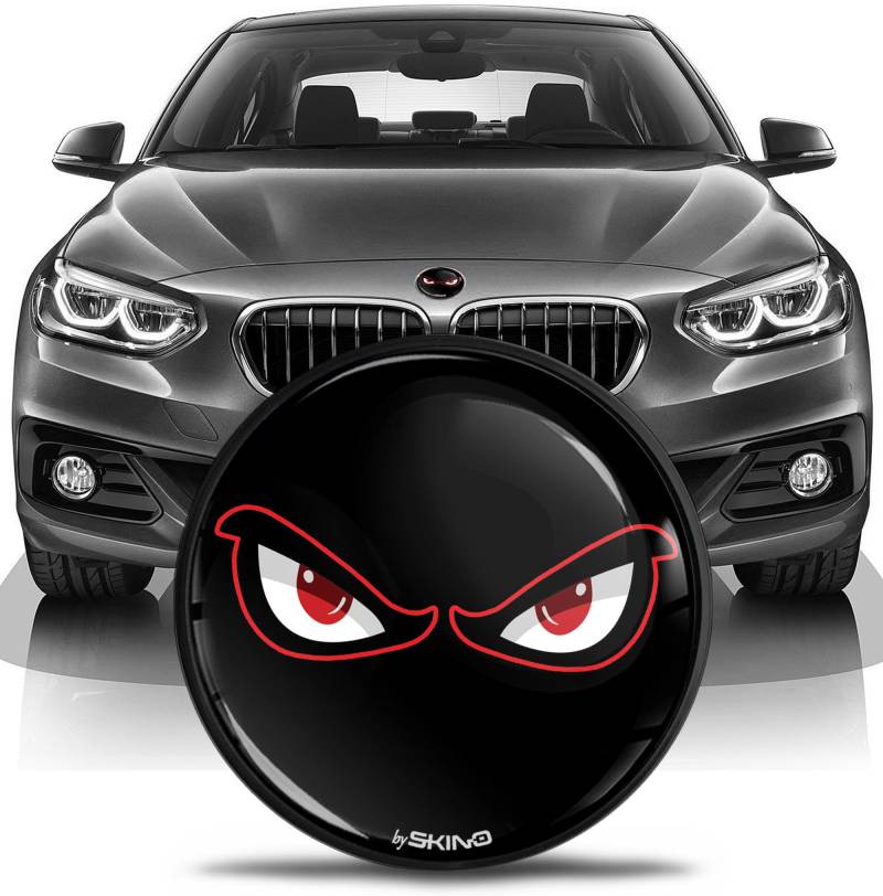 SkinoEu Tuning Emblem für Fronthaube und Kofferraum 82mm Kompatibel mit BMW Emblem 51147057794 Schwarz EN 11 von Skino