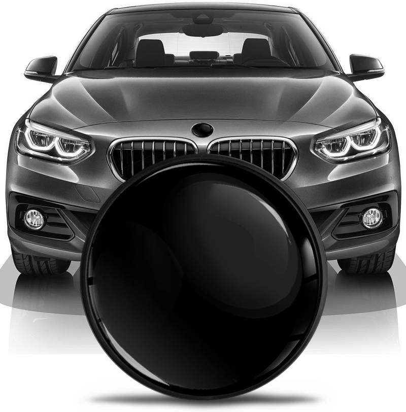 SkinoEu Tuning Emblem für Fronthaube und Kofferraum 82mm Kompatibel mit BMW Emblem 51147057794 Schwarz EN 28 von SkinoEu