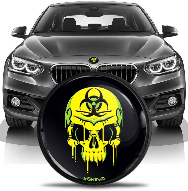 SkinoEu Tuning Emblem für Fronthaube und Kofferraum 82mm Kompatibel mit BMW Emblem 51147057794 Gelb EN 14 von SkinoEu