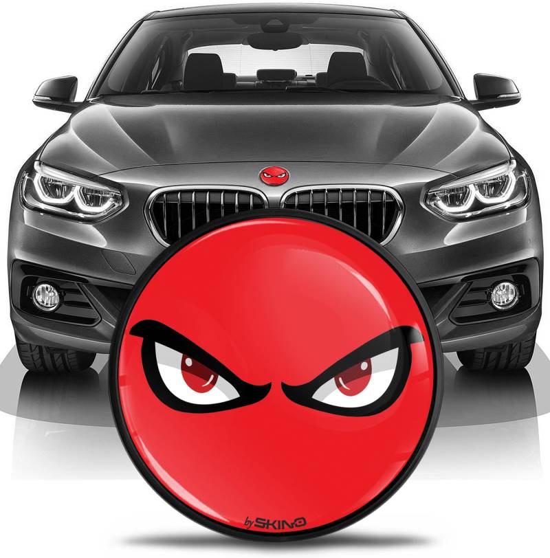 SkinoEu Tuning Emblem für Fronthaube und Kofferraum 82mm Kompatibel mit BMW Emblem 51147057794 Rot EN 9 von SkinoEu