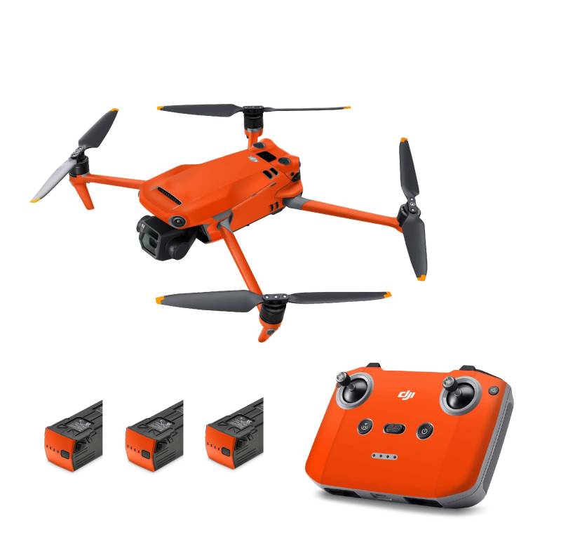 Skins4u Skin Folie Neon Orange Signal Farben selbst zusammenstellen kompatibel mit DJI Mavic 3 Cine/Classic (Komplett Set) von Skins4u