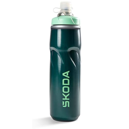 Skoda 000050309J Fahrradtrinkflasche Isolierflasche 620ml Flasche Wasserflasche, grün von Skoda