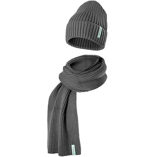 Skoda 000084303N8XP Winter-Set Mütze Schal Strickmütze Strickschal, grau von Skoda