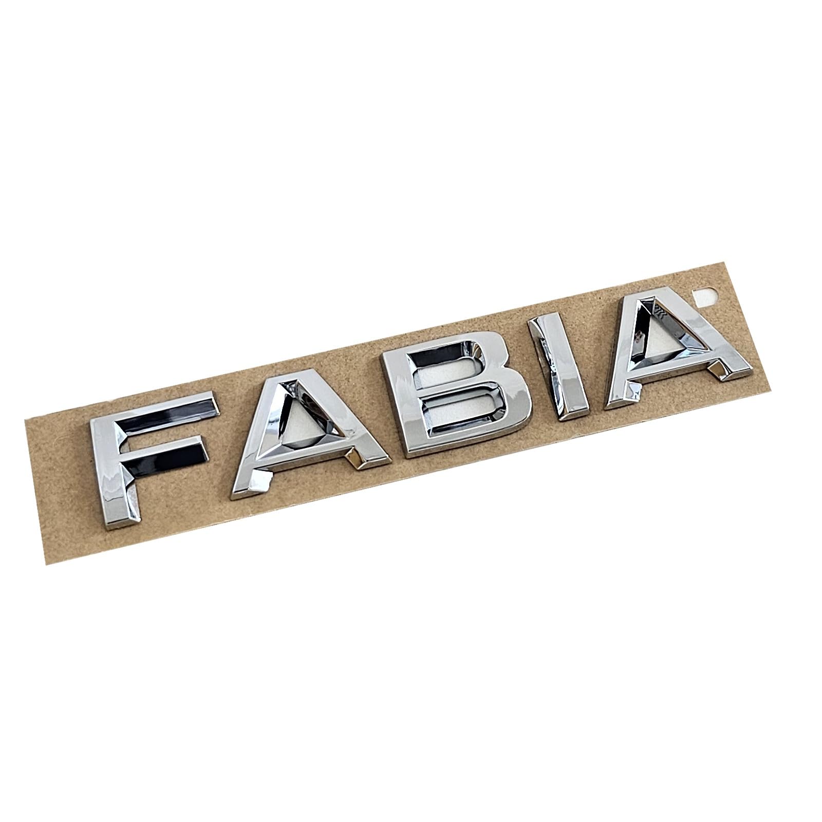 Skoda 5J6853687AA2ZZ Schriftzug Fabia Modellschriftzug Modellbezeichnung Logo Aufkleber Buchstaben, Silber von Skoda