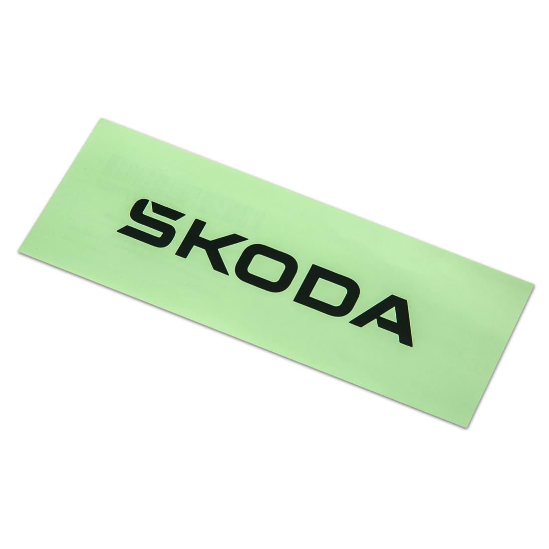 Skoda 6U0087703BF Aufkleber 150x55mm Logo Sticker Schriftzug, grün von Skoda