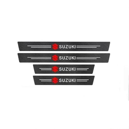 Auto Einstiegsleisten Für Suzuki Swace, TüRschwelle Scuff Protector Schutzfolie Einstiegsleiste Aus Kohlefaser Aufkleber Verkleidung Autozubehör,4 pcs von SkotO