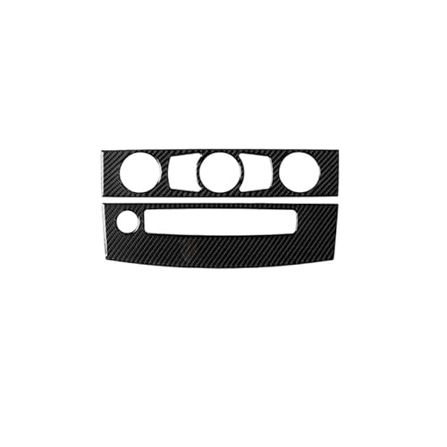 Auto Interieurleisten 2 STÜCKE Kohlefaser Auto Mittelkonsole Klimaanlage CD Panel Dekorative Abdeckung Trim Fit Verwendung for BMW 5er E60 2008-10 Zubehör Interieurleisten(A 2008-10) von SkyjOy