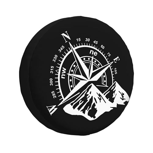 Reserveradabdeckung Mountain Adventure Compass Reserveradabdeckung for Autoradschutz 14" 15" Zoll Reifentasche(1,15 inch) von SkyjOy