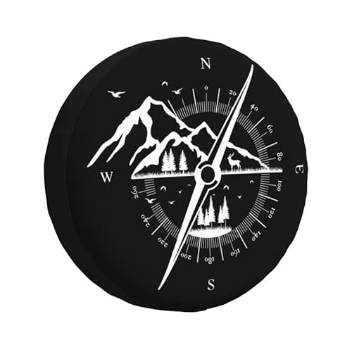 Reserveradabdeckung Mountain Adventure Compass Reserveradabdeckung for Autoradschutz 14" 15" Zoll Reifentasche(6,15 inch) von SkyjOy