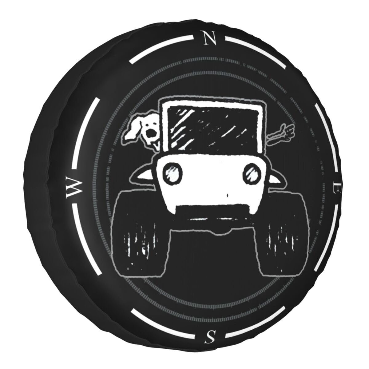Reserveradabdeckung Reifenschutz for 4WD 4x4 Anhänger Auto Radschützer 14" 15" 16" 17" Zoll Reifentasche(2,14 inch) von SkyjOy
